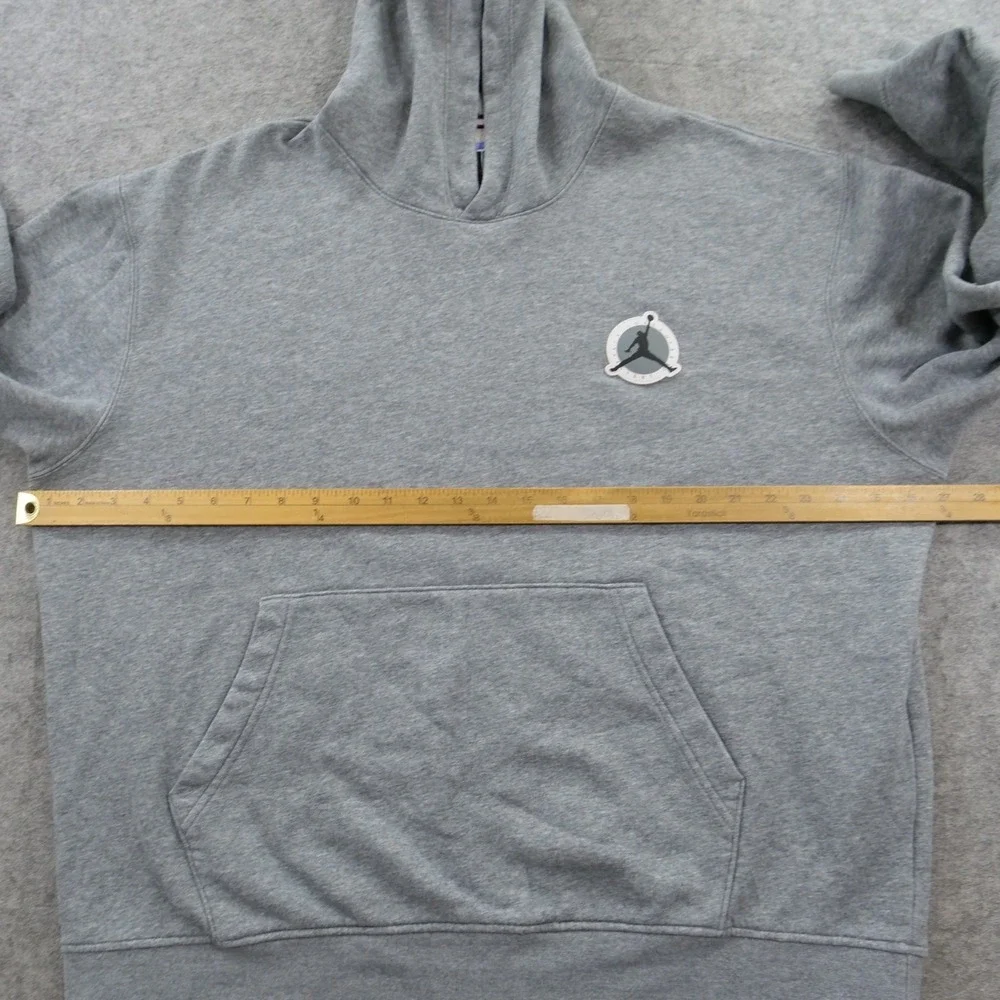 Jordan Hoodie Sweatshirt Mens Extra Large Gray Nike Jumpman Sleeve  Fleece DV759